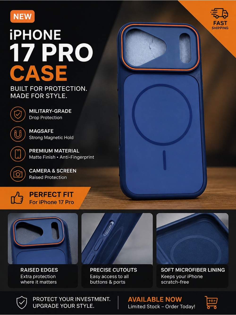 iPhone 17 Pro MagSafe Case - Blue